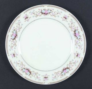 Sandalwood Camelot Dinner Plate, Fine China Dinnerware   Pink & Blue Roses   Bro