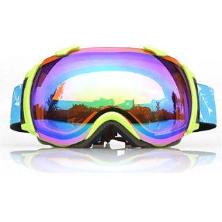 BASTO Grass Green Frame Pink Sensor Mirror Lens Snow Googgles