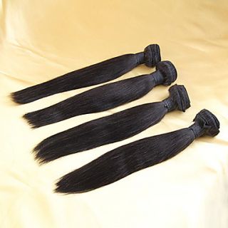 18inch 3Pcs Brazilian Virgin Straight Hair Natural Black Hair Weft