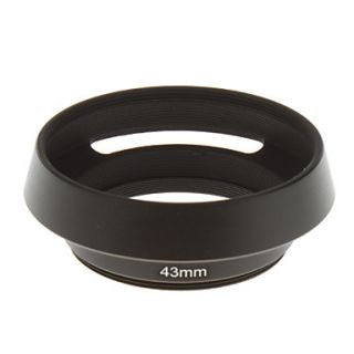 43mm Hollow out Lens Hood for Camera (Black)