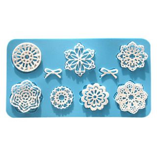Floral Silicone Baking Mold, Mold size 7x4 inch, Finished Lace Size 6x3 inch
