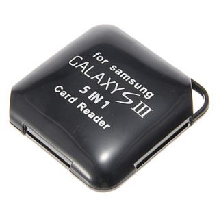 5 in 1 OTG Smart Card Reader for Samsung Galaxy SIII (Black/White)