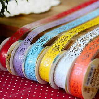 Rose Pattern Adhesive Tape (3.95 Feet,Random Color)