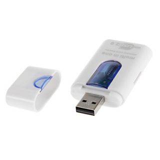 4 in 1 USB 2.0 Memory Card Reader (Black/White)