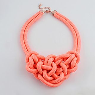 Kayshine Orange Rope Knot Shape Necklace