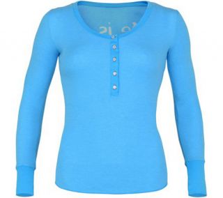 Womens K Swiss Life Is Henley   Turquoise Athletic Apparel