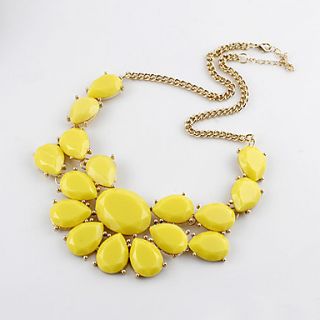 Kayshine Yellow Diamond Split Joint Sweater Necklace