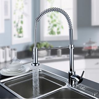 Contemporary Spring Kitchen Faucet   Chrome Finish