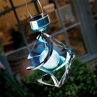 Solar LED Colour Changing Saturn Wind Spinner Hanging Spiral Light(CIS 58248)