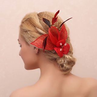 Graceful Flower With Feather WomenS Wedding Headpieces