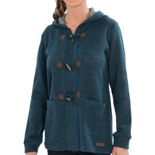 Merrell Hewes Toggle Sweater   Wool Blend  Hooded (For Women)   CONIFER HEATHER (M )