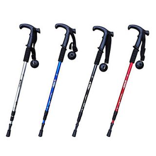 Ostart Black Adjustable Anti shock Hiking Cane Walking Pole Trekking Walk Stick Crutch(Random Color)