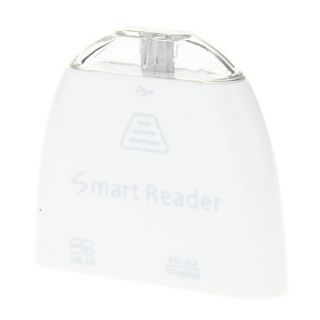 5 in one USB 2.0 Micro USB Smart Card Reader (White)