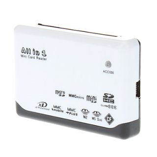 6 in one USB 2.0 Memory Card Reader (White)