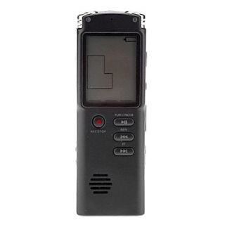T 60 Portable 4GB LCD Display Stereo Recording Digital Voice Recorder Black