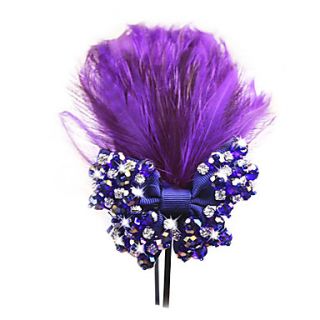 Vintage Purple Fabric Fascinator For Women 1 Pc