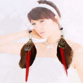Fashion Alloy Drop Earrings With Feather(1 Pair)