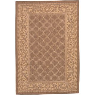 Recife Garden Lattice/ Cocoa Natural Area Rug (2 X 37) (CocoaSecondary colors NaturalTip We recommend the use of a non skid pad to keep the rug in place on smooth surfaces.All rug sizes are approximate. Due to the difference of monitor colors, some rug 