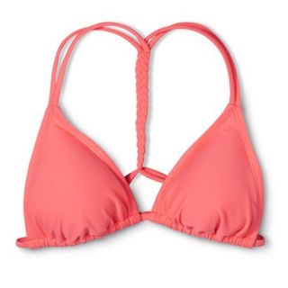 Xhilaration Juniors Triangle Swim Top  Coral L