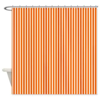  Orange Pinstripe Shower Curtain  Use code FREECART at Checkout