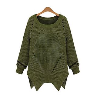 Womens Spring Round Collar Loose Thicken Sweater