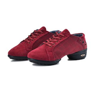 Womens Real Leather Lace Up Breathable Modern Dance Shoes(More Colors Available)