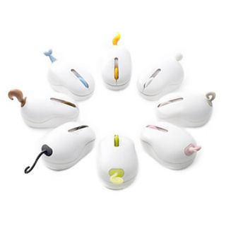 2.4G Wireless Cute Animal Tail Style Mouse (Assorted Colors)