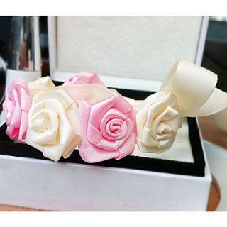 Hand tied Rose Satin And Chiffon Wedding/Party Bridal Wrist Flower(More Colors)
