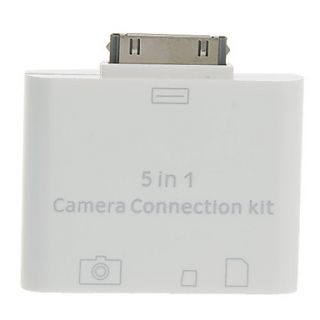 5 in 1 Memory Card Reader iPad Connection Kit (White)