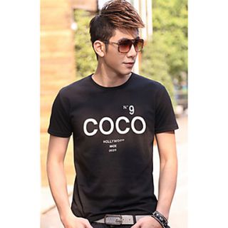 Mens Casual T Shirt With Letter Print