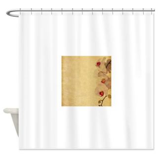  old paper texture with orchid. Shower Curtain  Use code FREECART at Checkout