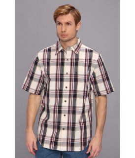 Carhartt Essential Plaid Open Collar S/S Shirt Mens Short Sleeve Button Up (Navy)