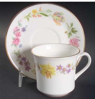Royal Worcester Kentmere Flat Cup & Saucer Set, Fine China Dinnerware   Multicol