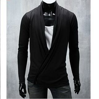 Uyuk Mens Black Long Sleeve All Match Knitwear Casual Coat