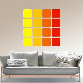Shapes Gradient Color Simple Box Decorative Wall Stickers