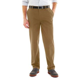 St. Johns Bay Worry Free Slider Relaxed Fit Flat Front Pants, Brown, Mens
