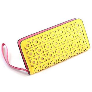 Womens Euramerican Fashion New Style Pierced Contrast Color Wallet