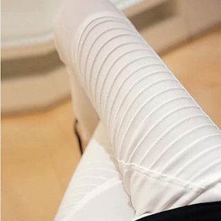 Leisure Long Elastic Folds Slim Leggings Pencil Pants Feet Pants Womens Clothing