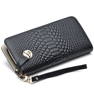 Womens Euramerican Fashion Alligator Leather Long Wallet