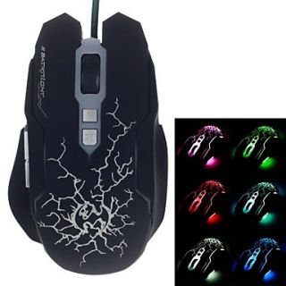 BATKNIGHT Ghost Bat S3200 ESports Colorful Glare USB Gaming Mouse (400 4000 DPI)