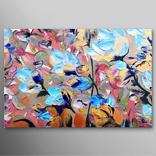 Hand Painted Oil Painting Abstract Knife Painted Leaves with Stretched Frame Ready to Hang