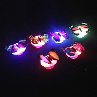 Butterfly Design LED Lamp with Sucker (Set of 4,Random Color)