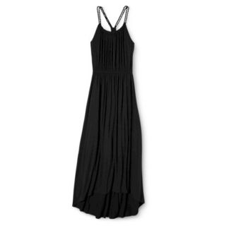 Merona Womens Knit Braided Strap Maxi Dress   Black   XS