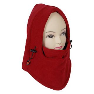 Unisex Outdoor Windproof Red Polar Fleece Cycling Mask