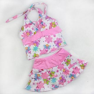 Girls Cute Floral Print Tankinis Baby Swimwear