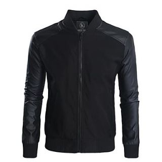 Thin Man with Leather Stitching Jacket