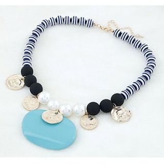 Womens New Style Fashion Turquoise Coin Beads Necklace
