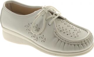 Womens Spring Step Evelyn   White Leather Casual Shoes