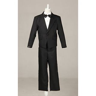 Three Pieces Black Ring Bearer Suit Boys Tuxedo