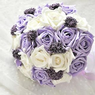 Round Shape Rose And Babysbreath Wedding/Party Bouquet(More Colors)